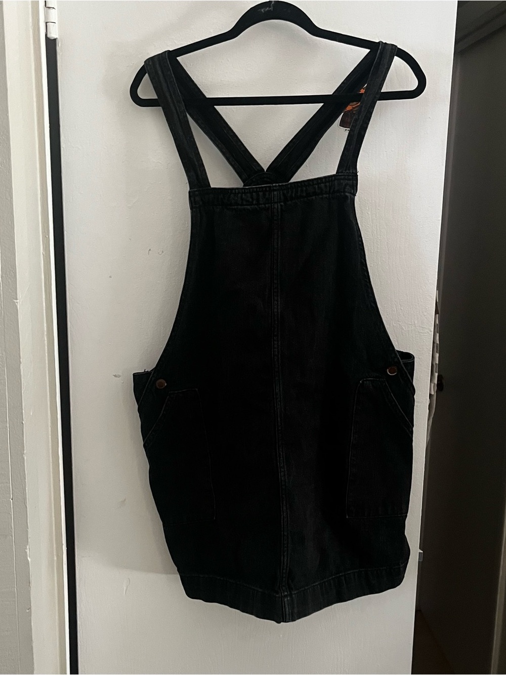 Universal Thread Black Denim Overall Dress